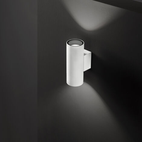 Applique Esterno Moderna Quarondo Alluminio Bianco 2 Gu10 Ip65
