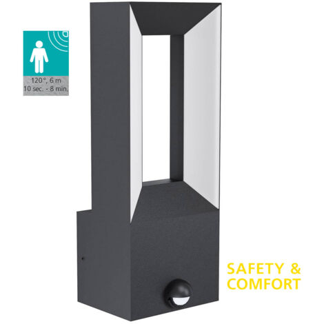 Applique Esterno Moderna Riforano Alluminio Nero Led