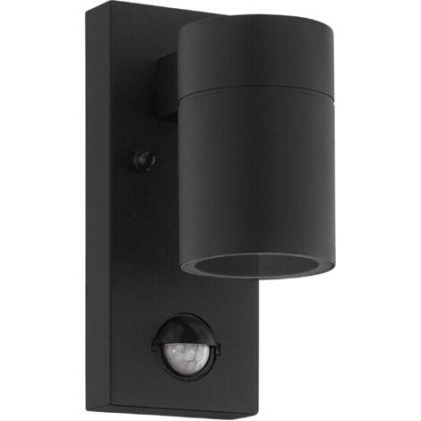 Applique Esterno Moderna Riga 5 Metallo Nero Vetro Bianco Gu10