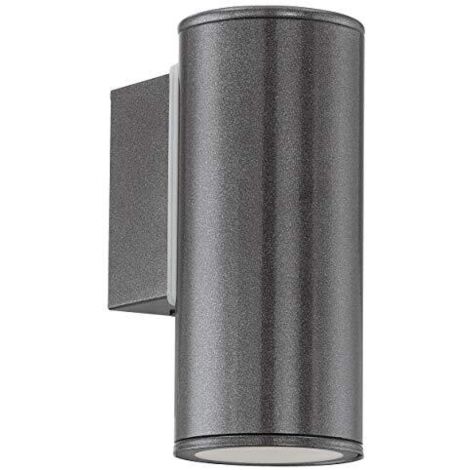 Applique Esterno Moderna Riga Metallo Grigio 1 Luce Gu10