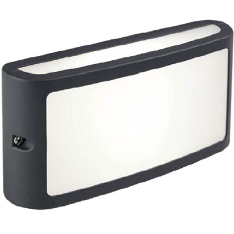 Applique Esterno Moderna Screen Alluminio E Termoplastica Grigio Led 10W 4000K