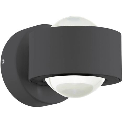Applique Esterno Moderna Treviolo Alluminio Grigio Led