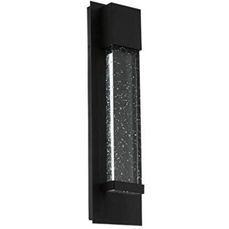 Applique Esterno Moderna Villagrazia Alluminio Nero Led H30Cm