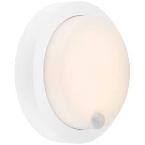 Applique Esterno Moderno Pula Plastica Bianco Led Integrato 4W 3000K