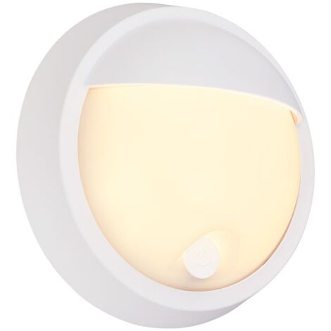 Applique Esterno Moderno Puni Metallo Bianco Opaco Led Integrato 4W 3000K