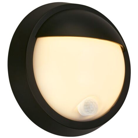 Applique Esterno Moderno Puni Metallo Nero Opaco Led Integrato 4W 3000K Ip44