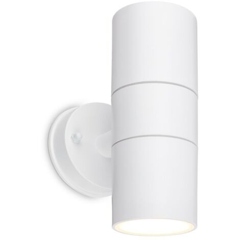 Applique Esterno Moderno Zid Plastica Bianco 1 Luce Gu10
