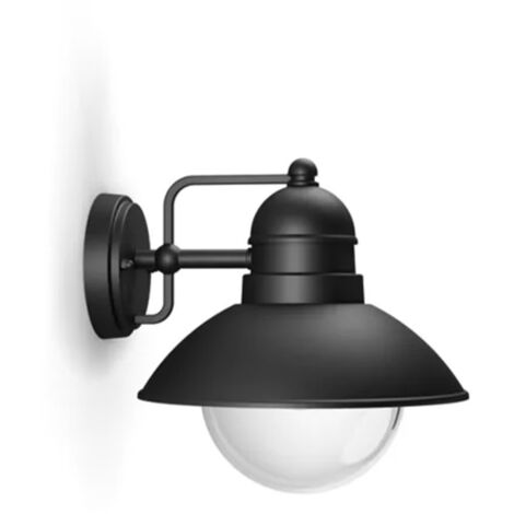 Applique Esterno Nordica Urban Alluminio Nero Bianco 1 Luce E27 Ip44