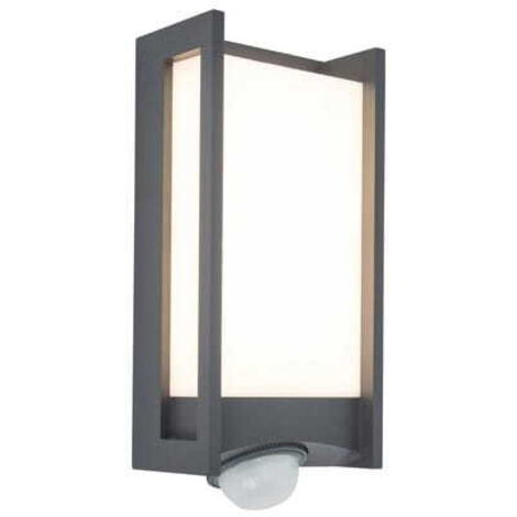 Applique esterno QUBO LED 13W sensore antracite Lutec
