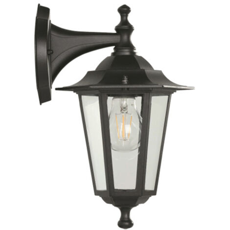 Applique Esterno Riley Alluminio Nero Giu' 1 Luce E27 Ip44