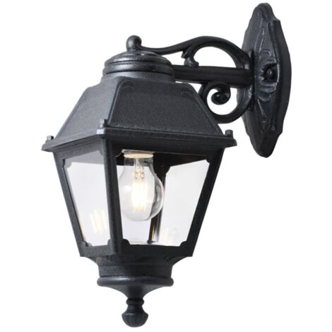 Applique esterno top light alba ap ne down e27 led ip55 resina