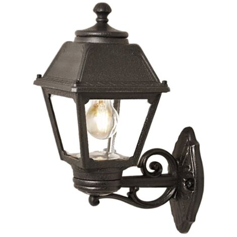 Applique esterno top light alba ap ne up e27 led ip55 resina