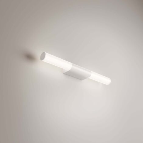 Applique et plafonnier à LED orientable Sticks, structure en aluminium blanc mat, 15.5W, dimmable TRIAC, IP54, 50 cm de hauteur