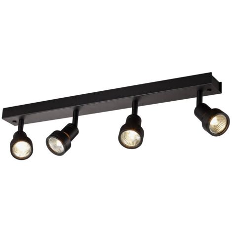 Applique et plafonnier intérieur PURI quad noir mat GU10/QPAR51 4x 50W max - SLV - 1002029