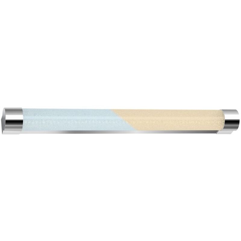Applique et plafonnier led Briloner leuchten tubo, 12 w, 1200 lm, IP44, chrome, métal-plastique, intensité lumineuse variable, 59,2 x 6,7 x 5,4 cm