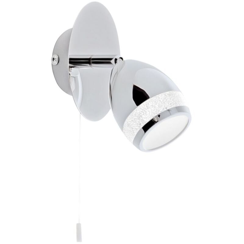 Applique et plafonnier led Spot Briloner leuchten ringo, 4 w, 350 lm, IP44, chrome, métal-verre, 11,5 x 7 x 9,2 cm