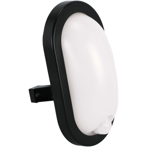 Applique ext. ovale LED 11W IP54 détecteur PIR neutre
