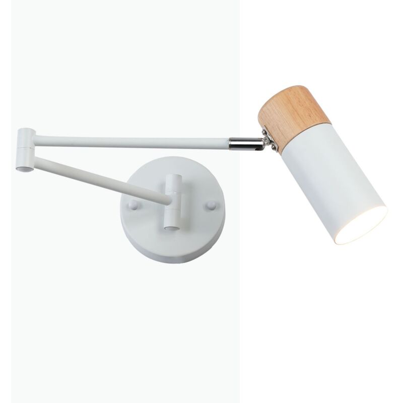 Barcelona Led - Applique murale scandinave extensible 'Logan' - E27 G45 - Blanc Barcelona Led - Applique murale scandinave extensible 'Logan' - E27 G45 - Blanc