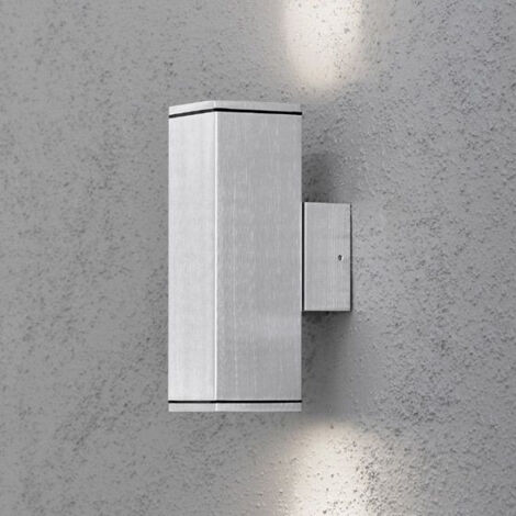 Applique Exterieur Double Cubo Gris Clair