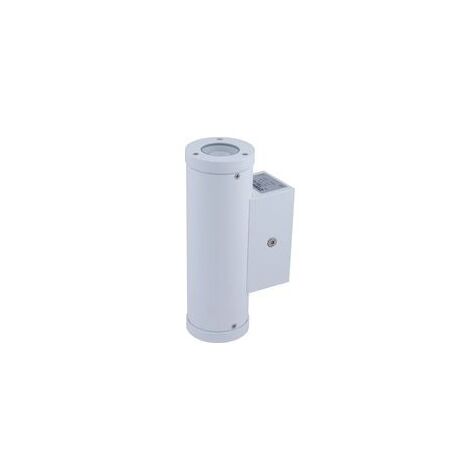 Applique extérieur LED 2X1W aluminium blanche 181X62mm 2 faisceaux indirect 4500K 120lm T1 IK08 IP55 ILO EBENOID 079842