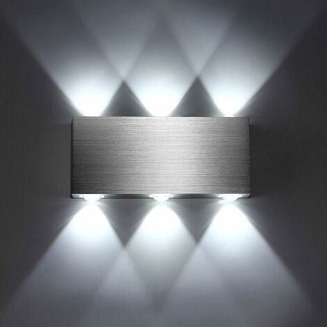 Applique exterieur led,led murale,appliques,Applique Murale LED 6W Intérieur Lampe Murale Moderne Carré Up Down en Aluminium Eclairage Décoration Lumière