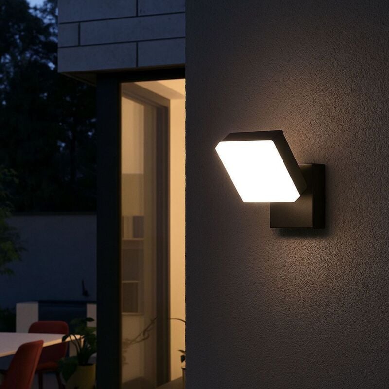 Applique extérieure noire mat GX53 Portofino IP44