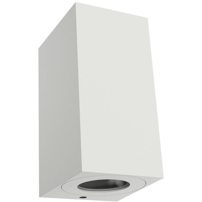 Applique murale canto Maxi kubi 2 Aluminium Blanc, H.17.2 - IP44 - GU10 / Nordlux Extérieur