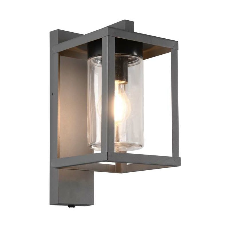 Applique Extérieure Anthracite à Capteur Crépusculaire IP44 h. 33,5cm