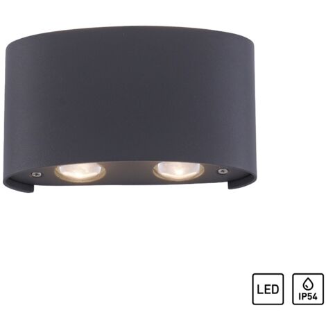 Applique extérieure anthracite LED intégrée 3W CARLO