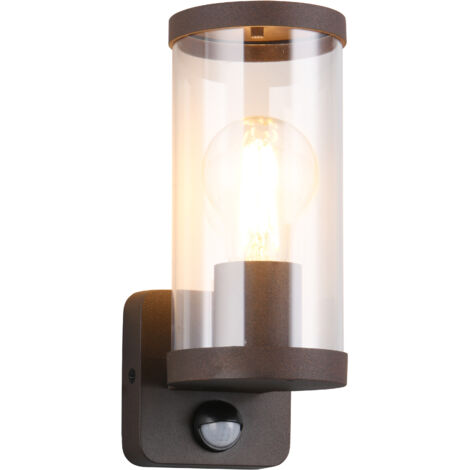 Applique extérieure brune détecteur mouvement E27 IP44