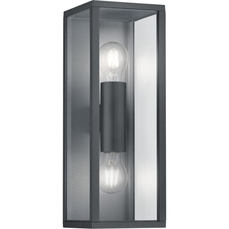 Luminaires de jardin, Double applique outdoor Garonne Anthracite en Metal, trio