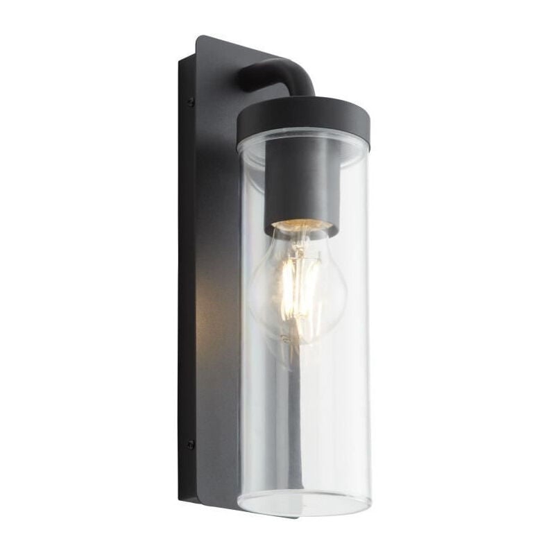 Applique exterieure descendante AOSTA Noir depoli ampoule E27 max 25 W - Brilliant