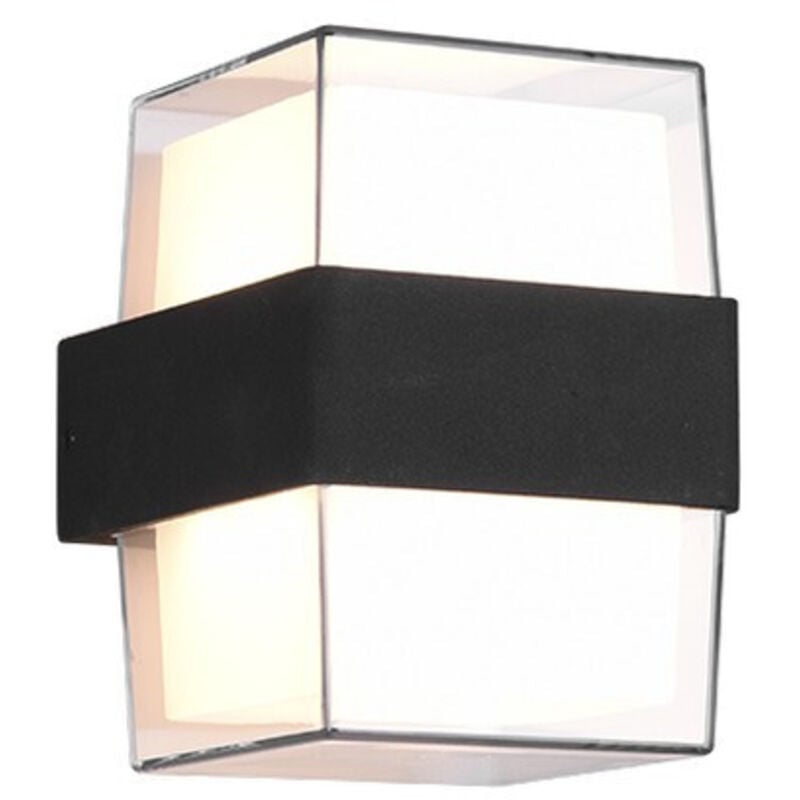 Luminaires de jardin, Applique extérieur moderne métal Molina carré Anthracite en Metal, trio