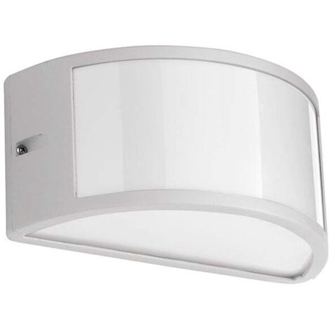 Applique extérieure double émission en aluminium IP44 Fabius - Blanc