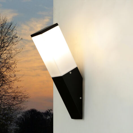 Applique extérieure E27 IP44 Blanc Noir Maison Cour Verre Moderne Applique extérieure - Noir, blanc