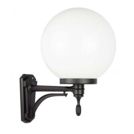 Applique extérieure globe 30 cm noire E27 IP43 SU-MA