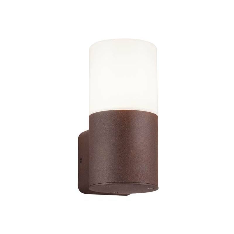Applique extérieure Hoosic en fonte d'aluminium couleur rouille h. 17,5 cm
