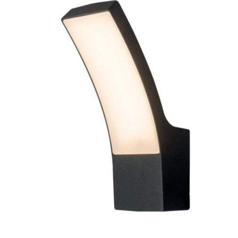 Applique Extérieure Incurvée led smd 12W Fonte d'aluminium Noir Crealys