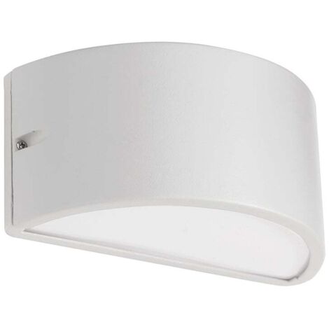 Applique extérieure IP44 en aluminium double émission Linus - Blanc