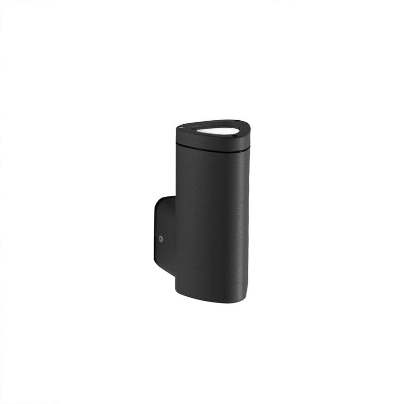 Applique extérieure IP54 en aluminium et verre Rav - Noir
