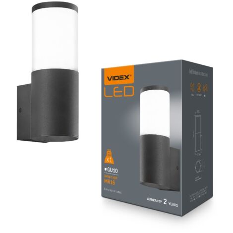 Applique extérieure noire GU10 IP54 Videx AR090 design