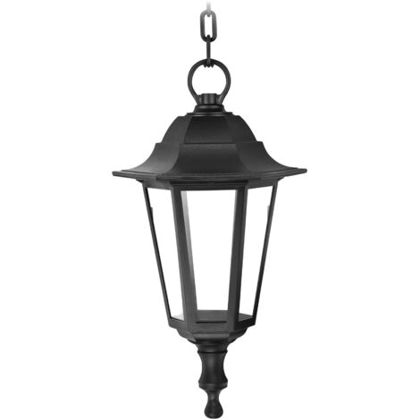 Applique extérieure noire ip44 e27 suspension matel