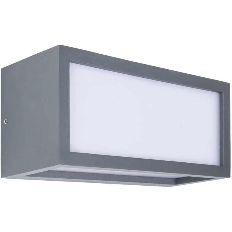 Quanta aplique exterior negro rectangular para bombilla E27