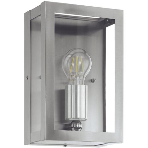 Applique extérieure rectangulaire Alamonte H26 cm IP44 - Inox