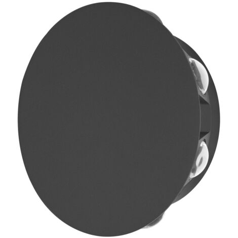 Applique extérieure ronde noire LED 8W 4000K Italux