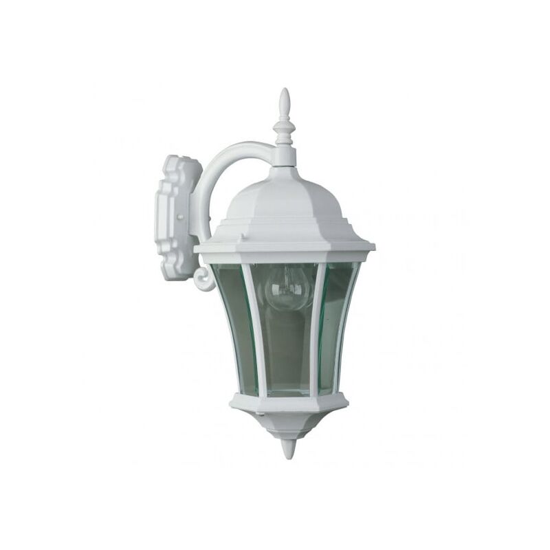 Applique Extérieure Descendante 100W E27 Fonte Blanche adela