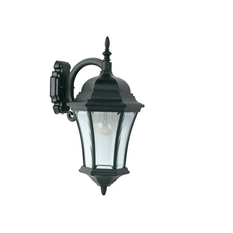 Applique Extérieure Descendante 100W E27 Fonte Noire adela