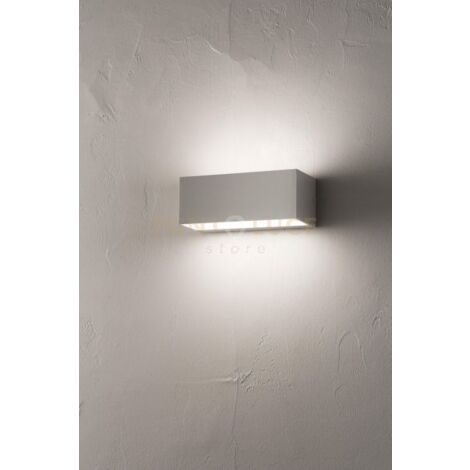 APPLIQUE FALCO SILVER LED 4000K 780LM 12W L.23CM BIEMISSIONE IP65