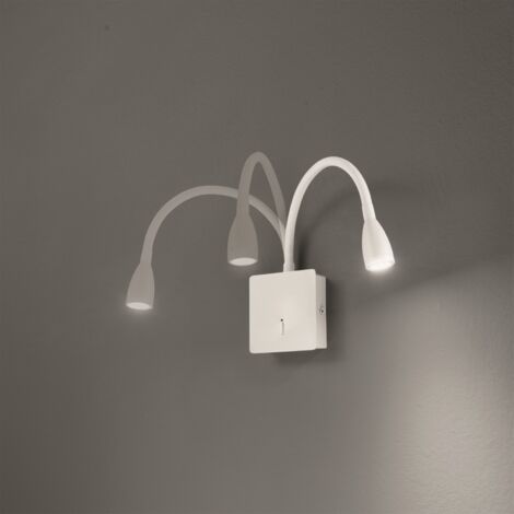 Applique FALL in metallo Bianco con LED direzionale 9x36 cm