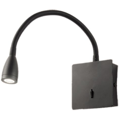Applique FALL in metallo Nero con LED direzionale 9x36 cm